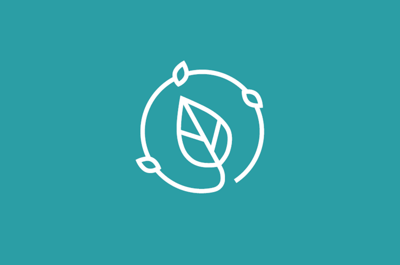 Logo til Trivselsmøde - Blad i en cirkel